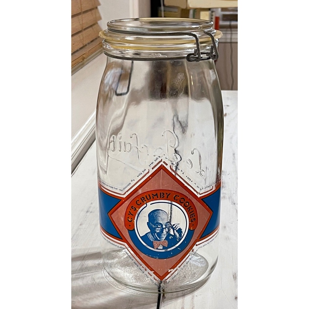 Vintage Le Parfait Cys Crumby Cookies Glass Jar Portland Oregon Galleria 3L